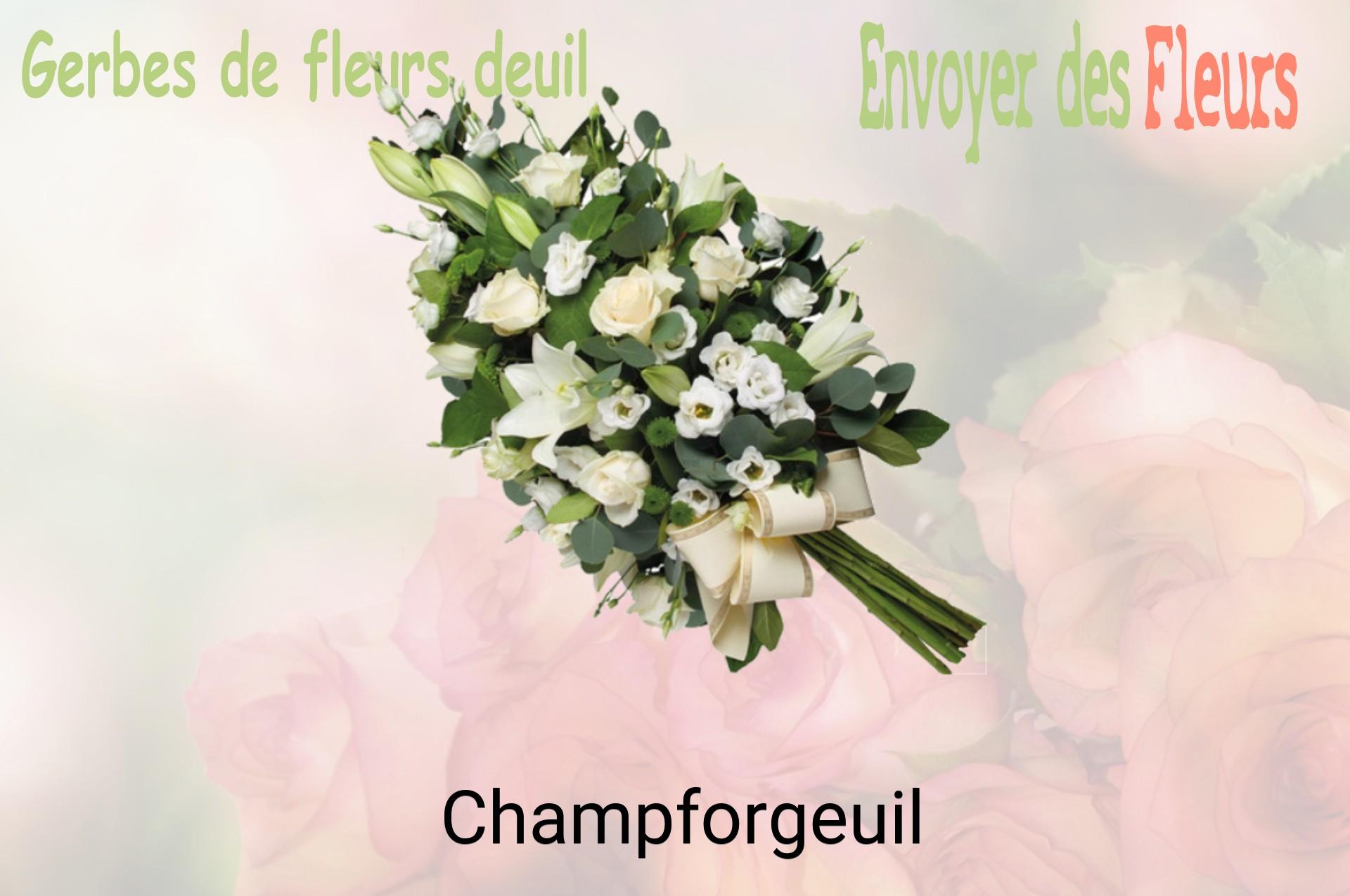 Gerbe de fleurs de deuil livrée à Champforgeuil